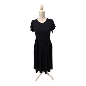 Hotouch Navy Blue Dress Tulip Sleeve Size S NWOT
